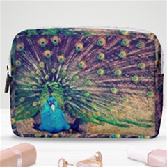 Bird Biology Fauna Material Chile Peacock Plumage Feathers Symmetry Vertebrate Peafowl Make Up Pouch (medium) by Vaneshart