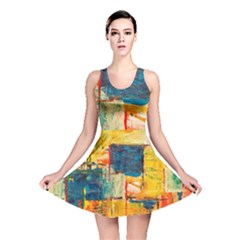 Abstract Painting Acrylic Paint Art Artistic Background Reversible Skater Dress by Vaneshart