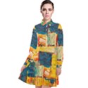 Abstract Painting Acrylic Paint Art Artistic Background Long Sleeve Chiffon Shirt Dress View1