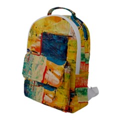 Abstract Painting Acrylic Paint Art Artistic Background Flap Pocket Backpack (large) by Vaneshart