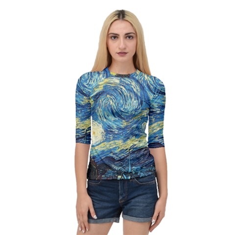 Starry Night Quarter Sleeve Raglan Tee by Vaneshart