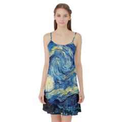 Starry Night Satin Night Slip by Vaneshart