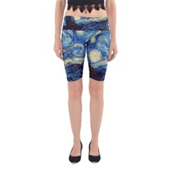 Starry Night Yoga Cropped Leggings by Vaneshart