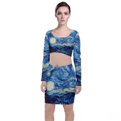 Starry Night Top And Skirt Sets by Vaneshart