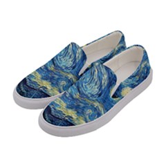 Starry Night Women s Canvas Slip Ons by Vaneshart