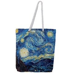 Starry Night Full Print Rope Handle Tote (large) by Vaneshart