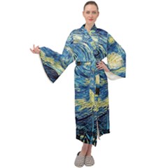 Starry Night Maxi Velour Kimono