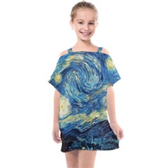 Starry Night Kids  One Piece Chiffon Dress by Vaneshart