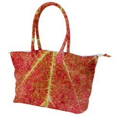 Plant Vineyard Wine Sunlight Texture Leaf Pattern Green Red Color Macro Autumn Circle Vein Sunny  Canvas Shoulder Bag by Vaneshart