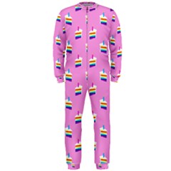 Rainbow Birthday Cake Pattern2 Onepiece Jumpsuit (men)  by bloomingvinedesign