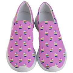 Rainbow Birthday Cake Pattern2 Women s Lightweight Slip Ons by bloomingvinedesign