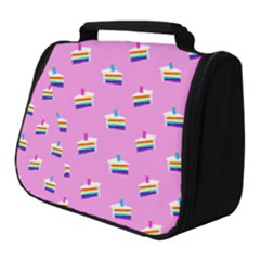 Rainbow Birthday Cake Pattern2 Full Print Travel Pouch (small) by bloomingvinedesign