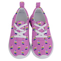 Rainbow Birthday Cake Pattern2 Running Shoes by bloomingvinedesign