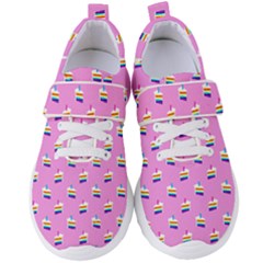 Rainbow Birthday Cake Pattern2 Women s Velcro Strap Shoes by bloomingvinedesign