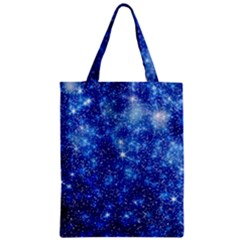 Blurred Star Snow Christmas Spark Zipper Classic Tote Bag