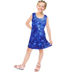 Blurred Star Snow Christmas Spark Kids  Tunic Dress