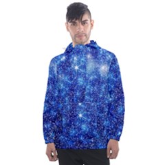 Blurred Star Snow Christmas Spark Men s Front Pocket Pullover Windbreaker