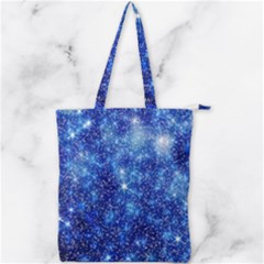 Blurred Star Snow Christmas Spark Double Zip Up Tote Bag