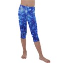 Blurred Star Snow Christmas Spark Kids  Lightweight Velour Capri Leggings  View1