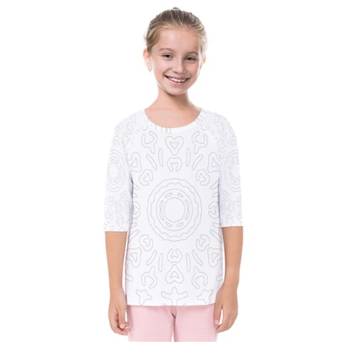 Circle Vector Background Abstract Kids  Quarter Sleeve Raglan Tee by Bajindul