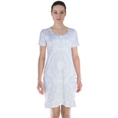 Circle Vector Background Abstract Short Sleeve Nightdress by Bajindul