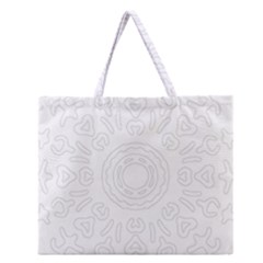 Circle Vector Background Abstract Zipper Large Tote Bag by Bajindul