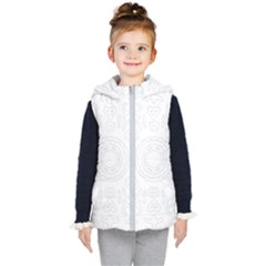 Circle Vector Background Abstract Kids  Hooded Puffer Vest by Bajindul