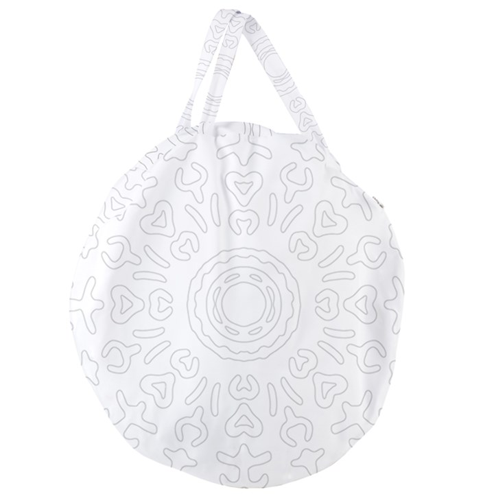 Circle Vector Background Abstract Giant Round Zipper Tote