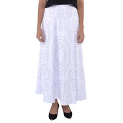 Circle Vector Background Abstract Flared Maxi Skirt by Bajindul