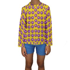 Lotus Bloom Always Live For Living In Peace Kids  Long Sleeve Swimwear by pepitasart