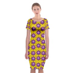 Lotus Bloom Always Live For Living In Peace Classic Short Sleeve Midi Dress by pepitasart