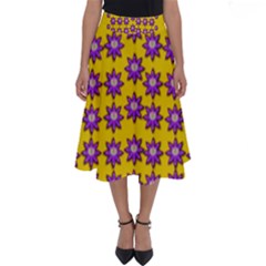 Lotus Bloom Always Live For Living In Peace Perfect Length Midi Skirt by pepitasart