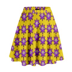 Lotus Bloom Always Live For Living In Peace High Waist Skirt by pepitasart