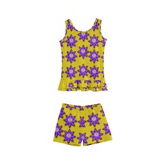 Lotus Bloom Always Live For Living In Peace Kids  Boyleg Swimsuit by pepitasart