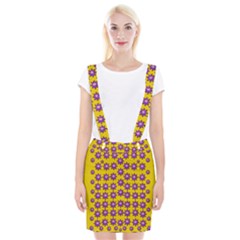 Lotus Bloom Always Live For Living In Peace Braces Suspender Skirt by pepitasart