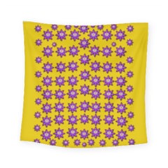 Lotus Bloom Always Live For Living In Peace Square Tapestry (small) by pepitasart