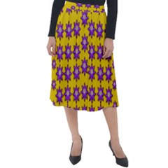 Lotus Bloom Always Live For Living In Peace Classic Velour Midi Skirt  by pepitasart