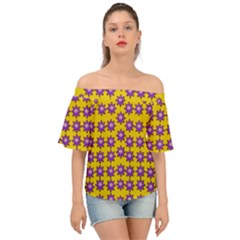 Lotus Bloom Always Live For Living In Peace Off Shoulder Short Sleeve Top by pepitasart