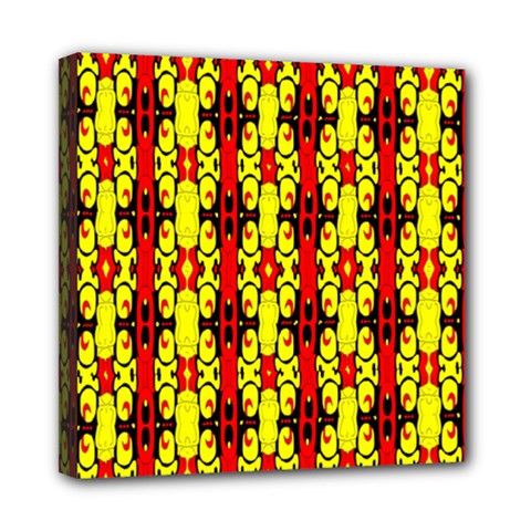 Red Black Yellow-9 Mini Canvas 8  X 8  (stretched) by ArtworkByPatrick