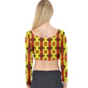 RED BLACK YELLOW-9 Long Sleeve Crop Top View2