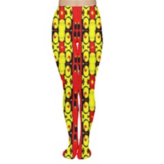 Red Black Yellow-9 Tights by ArtworkByPatrick