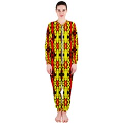 Red Black Yellow-9 Onepiece Jumpsuit (ladies)  by ArtworkByPatrick