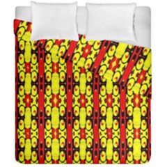 Red Black Yellow-9 Duvet Cover Double Side (california King Size) by ArtworkByPatrick