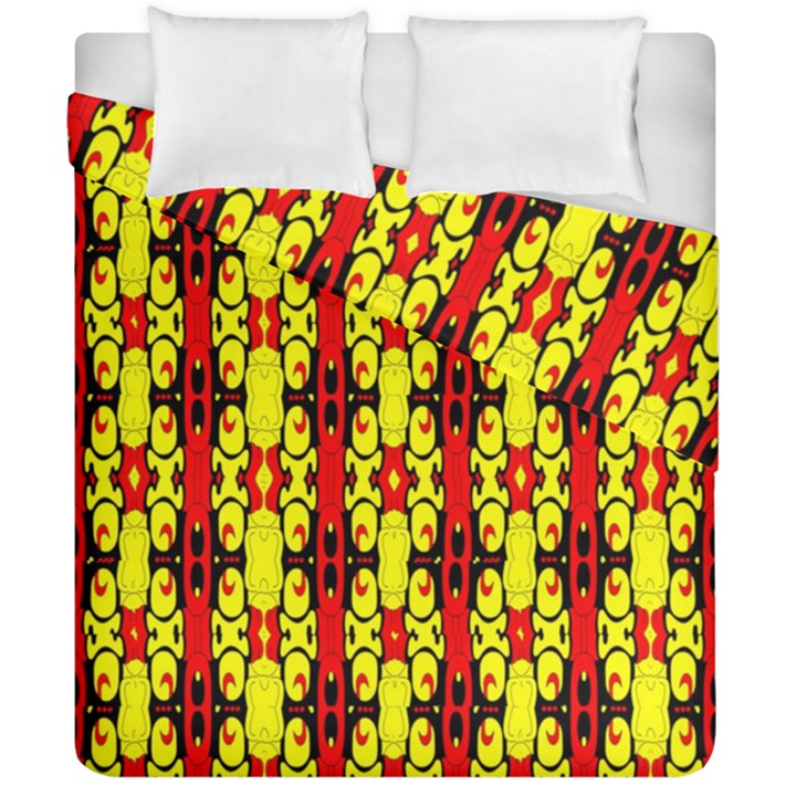 RED BLACK YELLOW-9 Duvet Cover Double Side (California King Size)