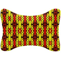 Red Black Yellow-9 Seat Head Rest Cushion by ArtworkByPatrick