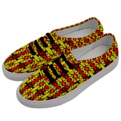 Red Black Yellow-9 Men s Classic Low Top Sneakers by ArtworkByPatrick