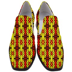 Red Black Yellow-9 Women Slip On Heel Loafers by ArtworkByPatrick