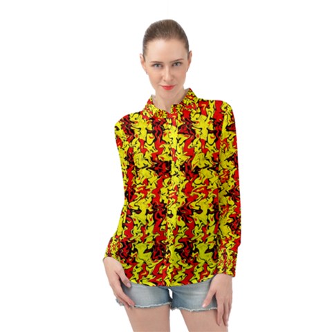 Rby-9 1 Long Sleeve Chiffon Shirt by ArtworkByPatrick