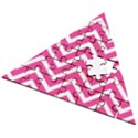 Chevrons Zigzag Pattern Design Pink White Wooden Puzzle Triangle View2