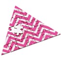 Chevrons Zigzag Pattern Design Pink White Wooden Puzzle Triangle View3